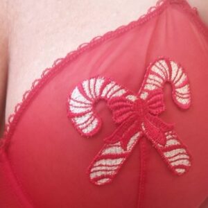 11 Photos - Danika in X-Mas/Candy Cane Thong & Bra